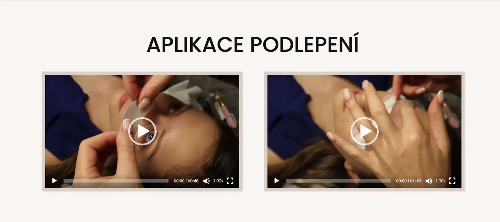 Videa z kurzu: aplikace podlepení